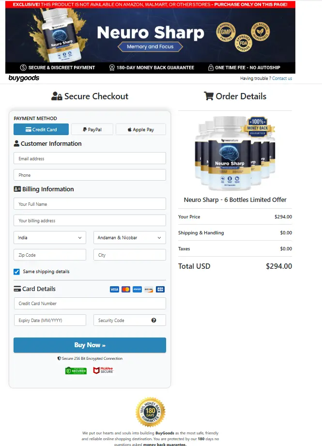 Secure Checkout Form